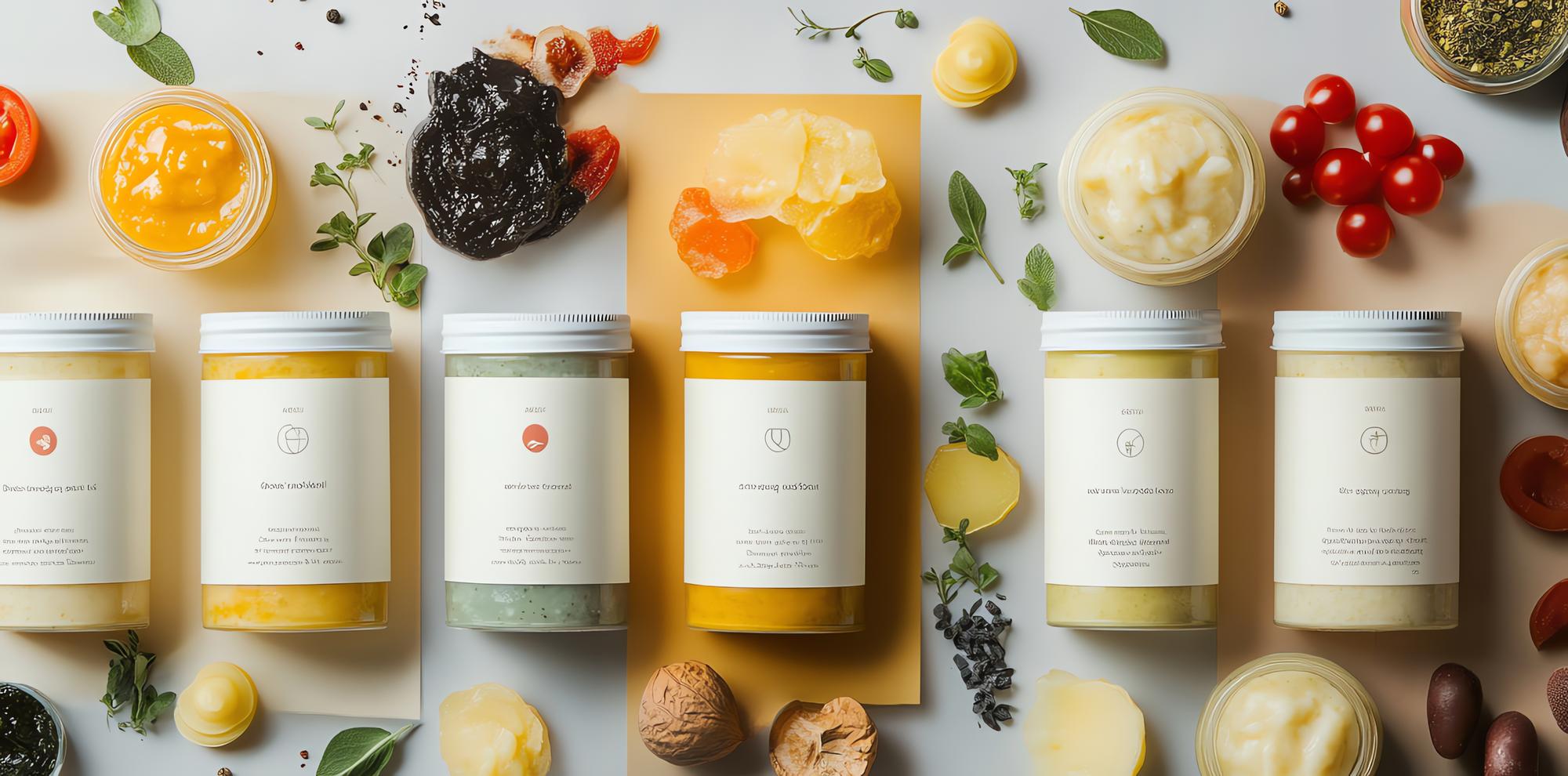 Subscription meal plan jars and labels