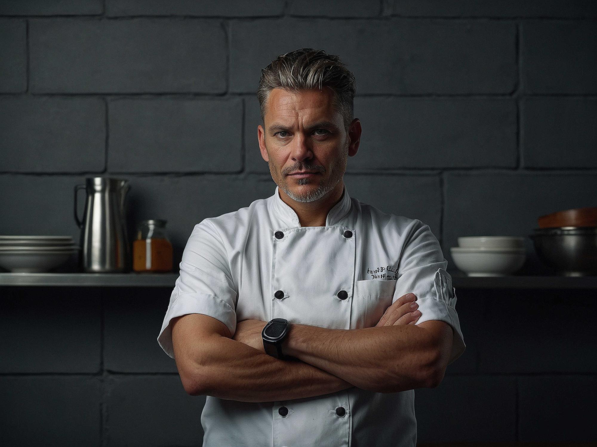 Portrait of head chef in kitchen