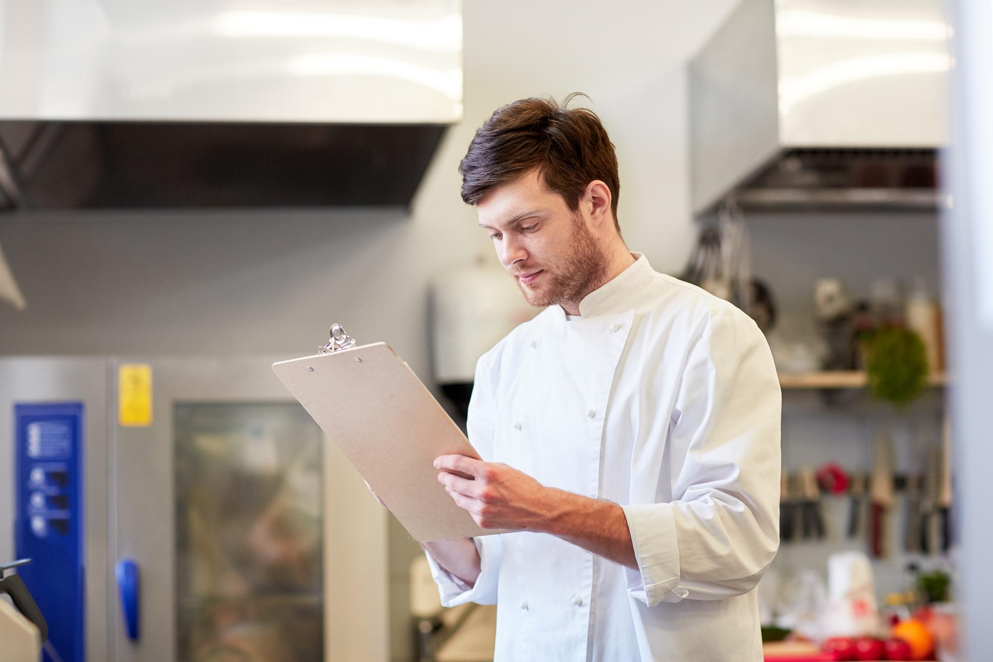 Quality manager checking ingredients